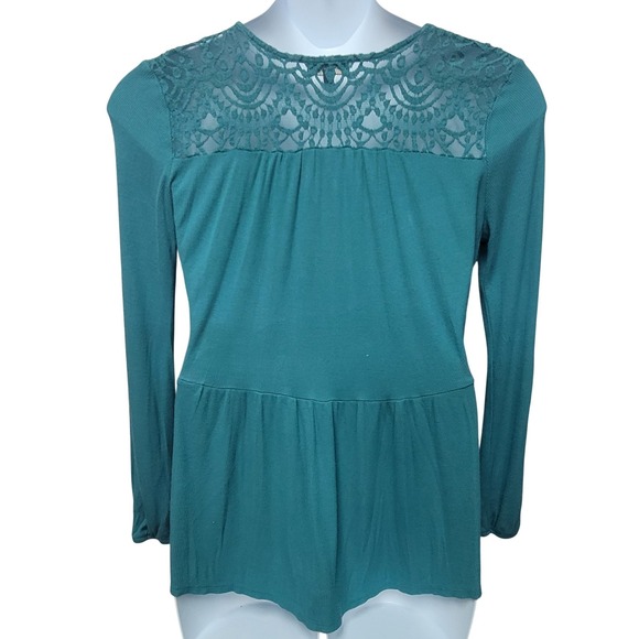 Artesia Peplum Long Sleeve Tassel Knit Lace Embroidered Boho Peasant M Aztec Y2K - Picture 2 of 10